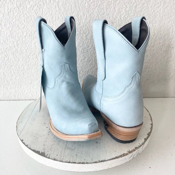 Lane EMMA JANE Womens Cowboy Bootie 6.5 Western Blue Cowgirl Short Ankle Boots - Picture 1 of 12